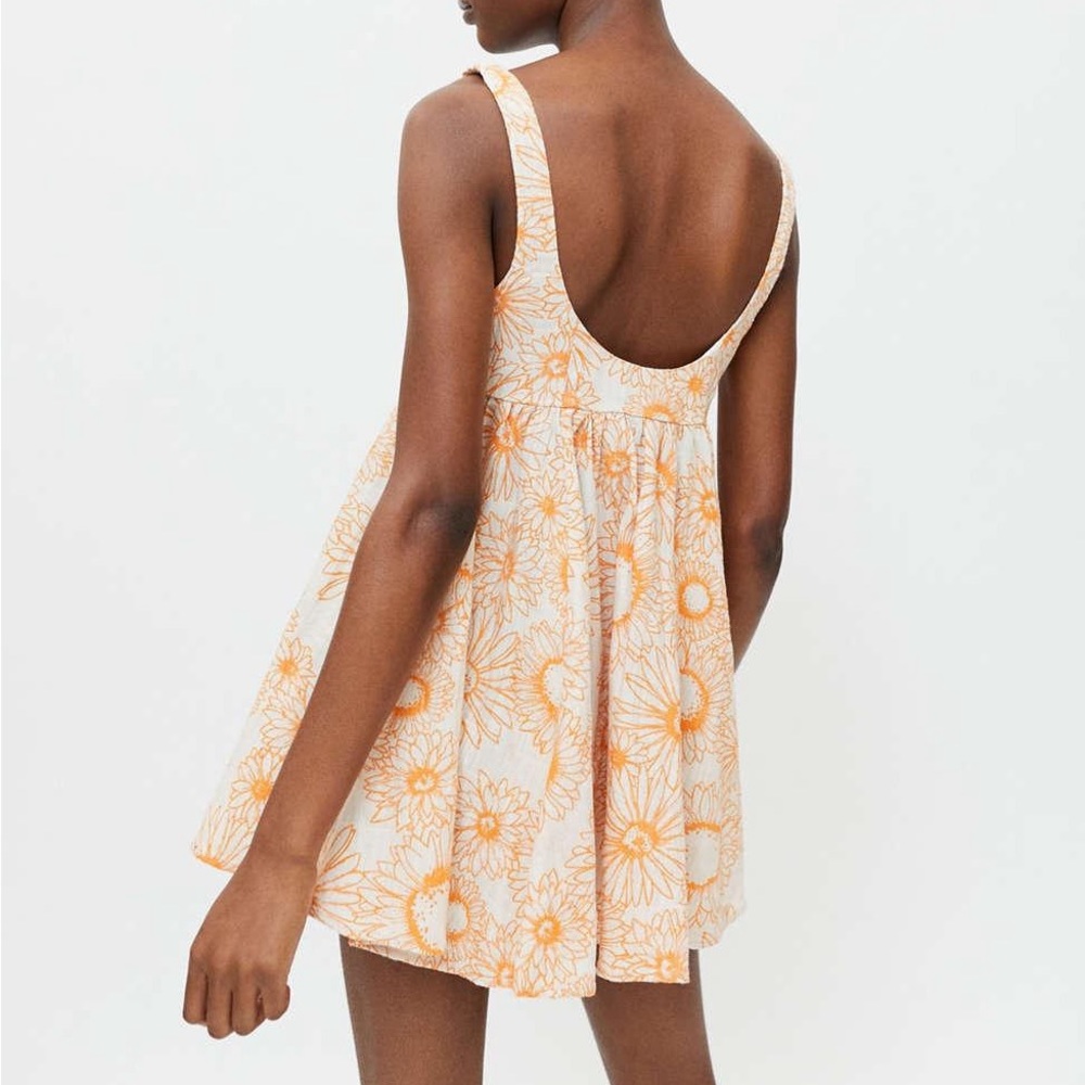 NWT Urban Outfitters Printed Bibi Babydoll Mini Dress